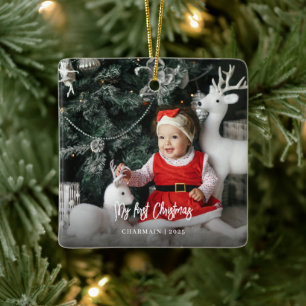 Ornement En Céramique Premier Noël de bébé