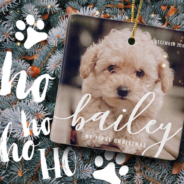 Ornement En Céramique Premier Noël de l'animal de compagnie Simple Année (Créateur téléchargé)