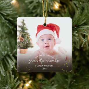 Ornement En Céramique Premier Noël en tant que grands-parents Noël famil