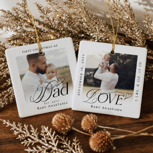 Ornement En Céramique Premier Noël en tant que papa - Souvenir personnal
