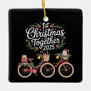 Ornement En Céramique Premier Noël ensemble 2025 Couple romantique