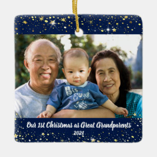 Ornement En Céramique Premier Noël Grands Grands-parents 2 Étoiles pho