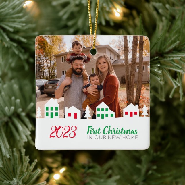 Ornement En Céramique Premier Noël Nouveau foyer (Arbre)