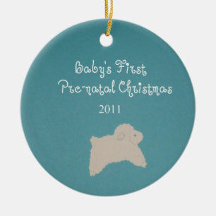 Ornement En Céramique Premier Noël prénatal du bébé 2011
