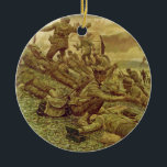 Ornement En Céramique Première vague à Omaha par Ken Riley<br><div class="desc">Derrière eux se trouvait une grande armada d'invasion et les puissants arcs de la guerre. Mais lors de la première vague de troupes d'assaut de la 29e Division d'infanterie (Bleu et Grey), ce sont quatre compagnies de fusils qui atterrissent sur une côte hostile à l'heure H, le Jour J —...</div>