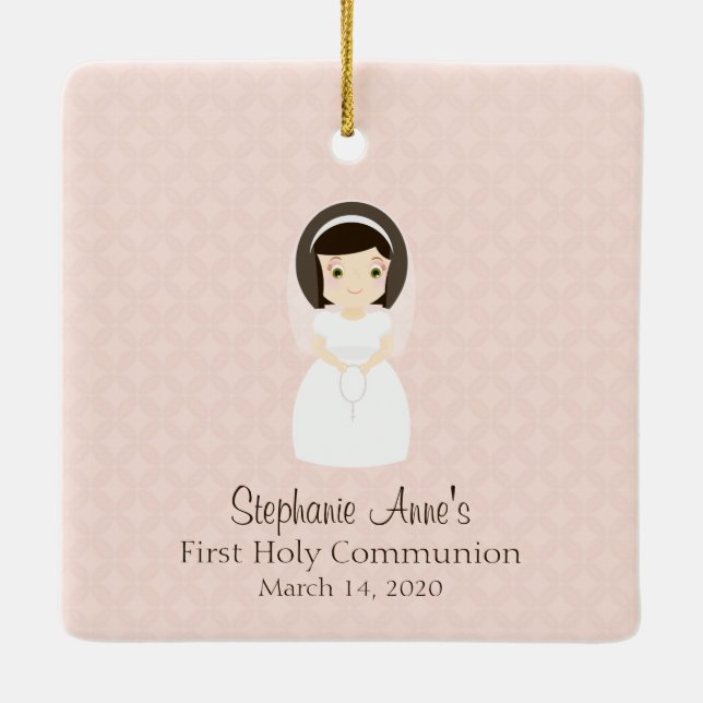 Ornement En Céramique Prière de communion (Dos)