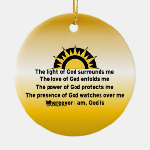 Ornement En Céramique Prière de la protection