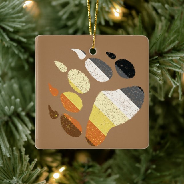 Ornement En Céramique Prière de l'ours Paw détendu (Arbre)