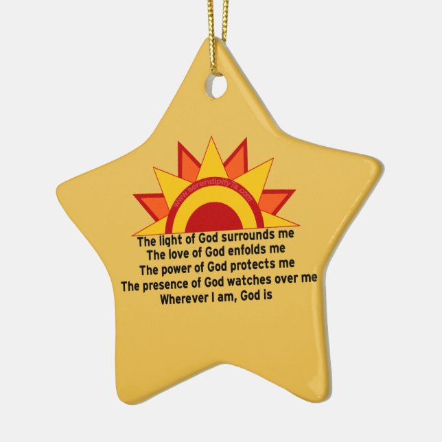 Ornement En Céramique Prière de protection (Gauche)