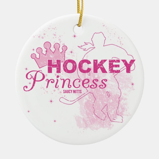Ornement En Céramique Princesse d'hockey (Devant)