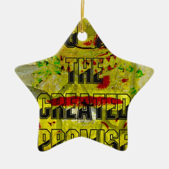 Ornement En Céramique Promesse d'or : Le script doré du destin (Devant)