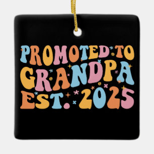 Ornement En Céramique Promu Grand-Père Ét. 2025 III