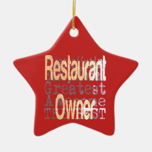 Ornement En Céramique Propriétaire du restaurant Extraordinaire