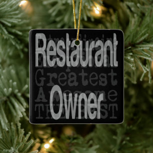 Ornement En Céramique Propriétaire du restaurant Extraordinaire