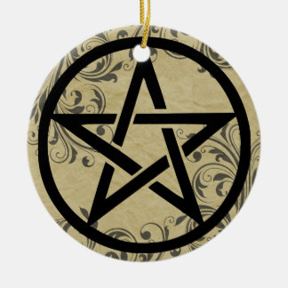 Ornement En Céramique Protéger ce foyer Pentacle Hanger