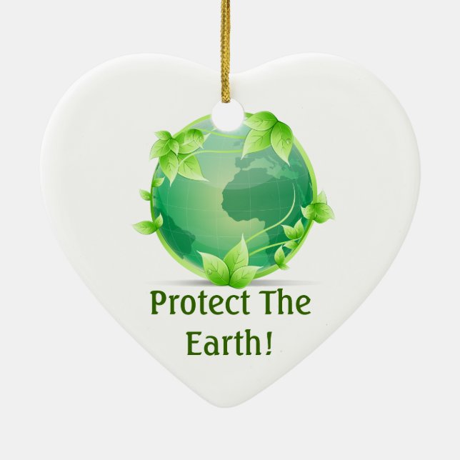 Ornement En Céramique Protéger La Terre (Dos)