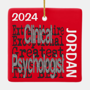 Ornement En Céramique Psychologue Clinique Extraordinaire PERSONNALISÉ