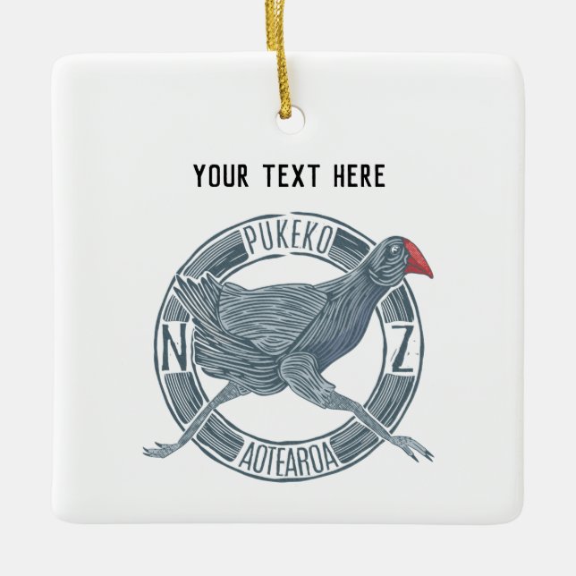 Ornement En Céramique Pukeko NZ bird (Devant)