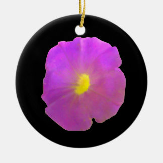 Ornement En Céramique Purple Petunia Personnalisé Anniversaire
