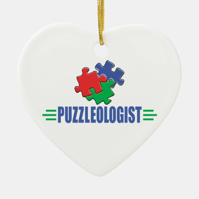 Ornement En Céramique Puzzle drôle (Devant)