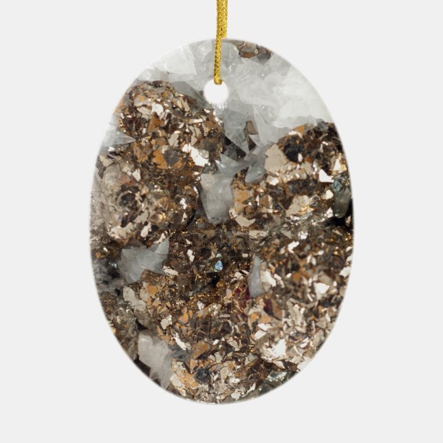 Ornement En Céramique Pyrite et quartz (Devant)