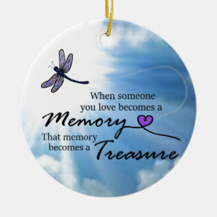 Ornement En Céramique Quand quelqu'un que vous aimez, libellule
