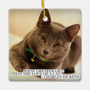 Ornement En Céramique Quel cadeau plus grand que l'amour d'un chat ?
