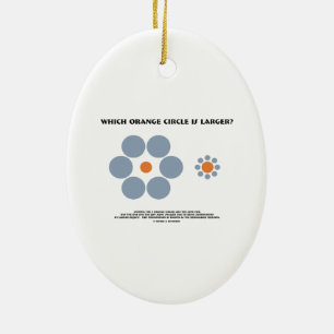 Ornement En Céramique Quel cercle orange est plus grand ? (Illusion