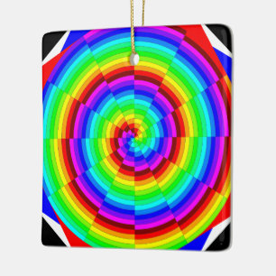 Ornement En Céramique Rainbow Spiral par Kenneth Yoncich