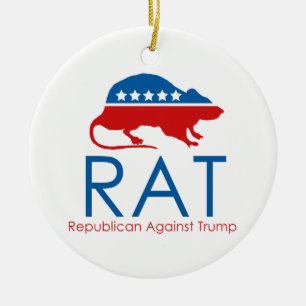 Ornement En Céramique RAT Républicain contre Trump