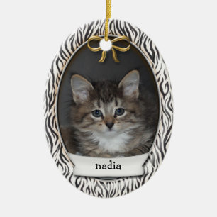 Ornement En Céramique Rawr ! Les premières rayures d'animaux noirs de No