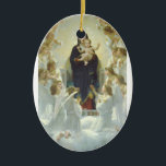 Ornement En Céramique Regina Angelorum<br><div class="desc">" Regina Angelorum " peint par William Adolphe Bouguereau en 1900.</div>