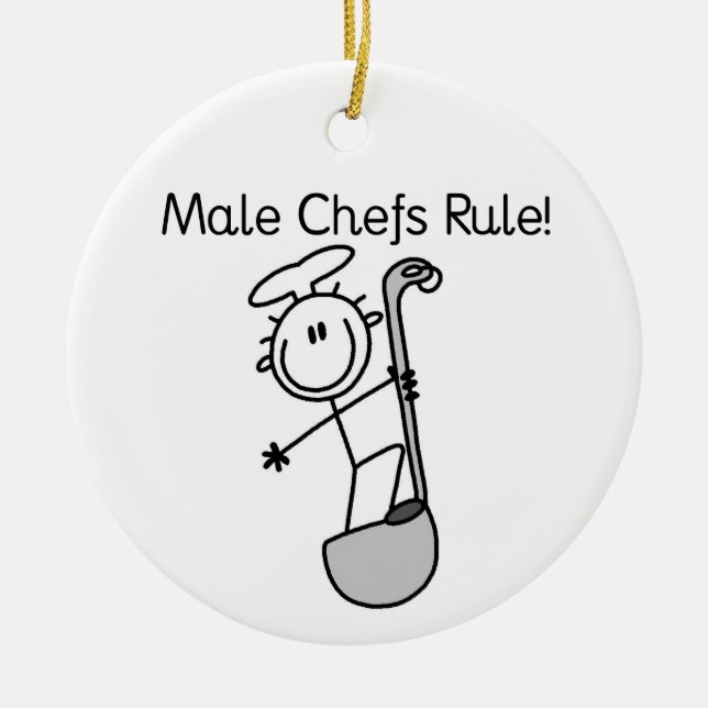 Ornement En Céramique Règle des chefs masculins (Devant)