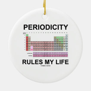 Ornement En Céramique Règles de périodicité ma vie (Tableau périodiq