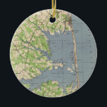 Ornement En Céramique Rehoboth vintage et Bethany Beach DE Map (1944)<br><div class="desc">C'est une carte vintage de plage Delaware de Rehoboth et de Bethany à l'origine produit en 1944.</div>