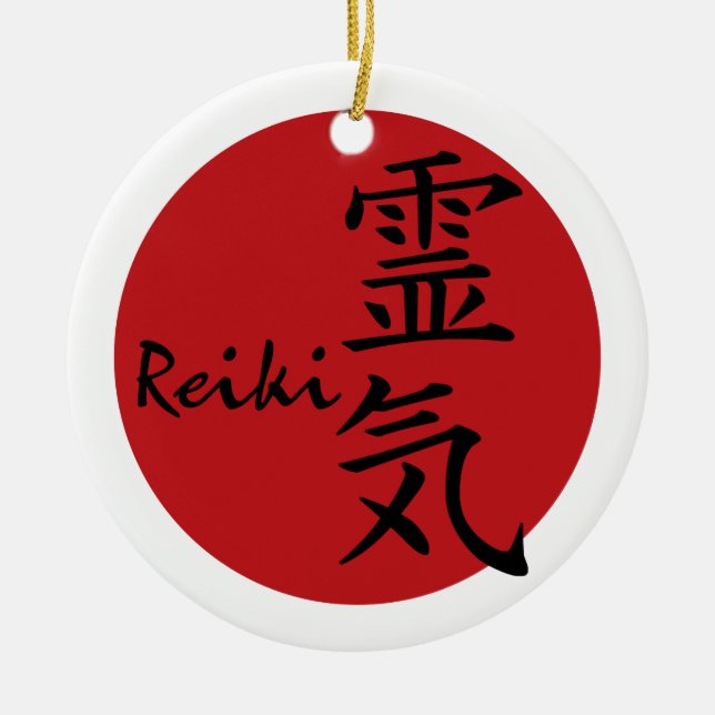 Ornement En Céramique Reiki - rouge (Devant)
