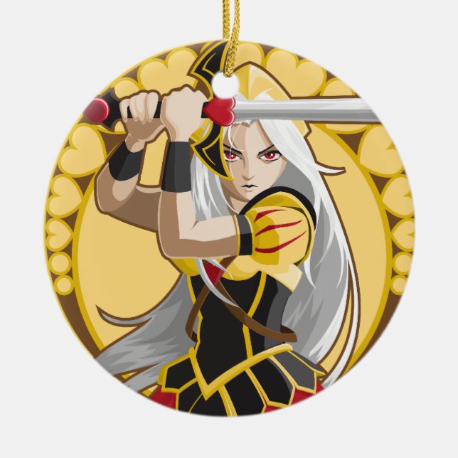 Ornement En Céramique Reine des coeurs (Devant)