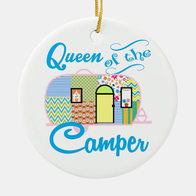 Ornement En Céramique Reine du Camper (Devant)