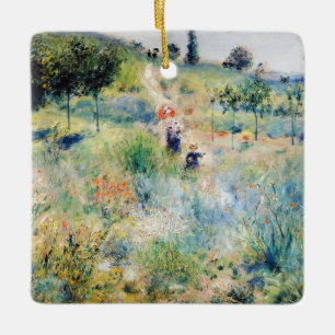 Ornement En Céramique Renoir - Chemin montant dans les hautes herbes