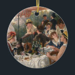 Ornement En Céramique Renoir French Luncheon Booking Party<br><div class="desc">Renoir Impressionnisme peinture Luncheon of the Boating Party - La belle peinture a été créée par le célèbre impressionniste Renoir en 1880-1881. C'est l'une des peintures les plus célèbres de Renoir, qui capte une atmosphère de facilité et de plaisir. Des amis partagent de la nourriture, du vin et des conversations....</div>