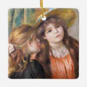 Ornement En Céramique Renoir - Portrait de deux petites filles