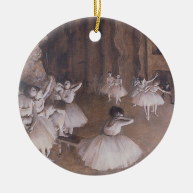 Ornement En Céramique Répétition de ballet d'Edgar Degas | sur l'étape, (Devant)