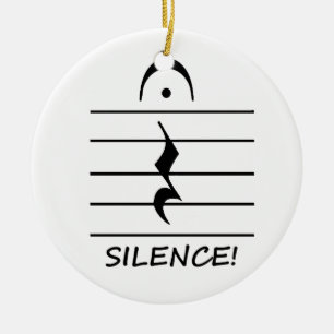 Ornement En Céramique Repos de notation musicale avec le silence