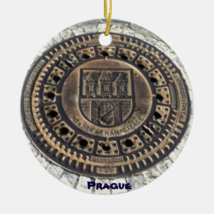 Ornement En Céramique République Tchèque d'ornement de couverture de rue