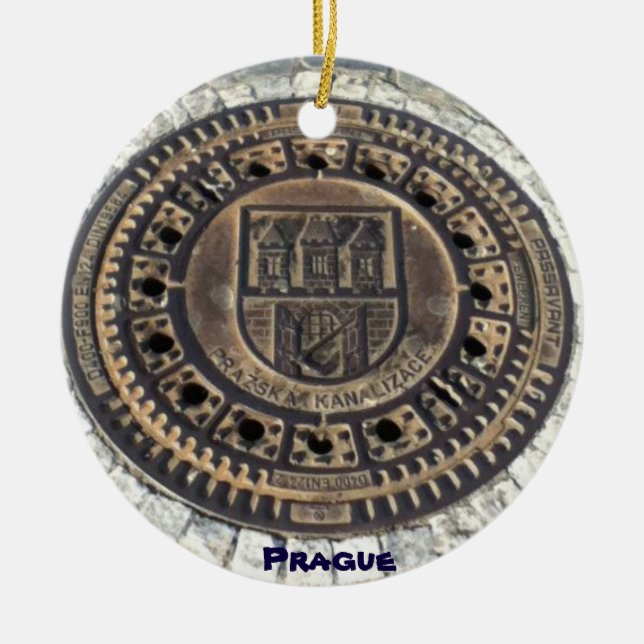 Ornement En Céramique République Tchèque d'ornement de couverture de rue (Devant)