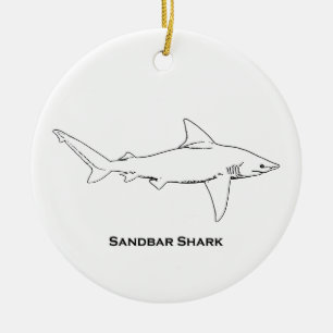 Ornement En Céramique Requin de banc de sable