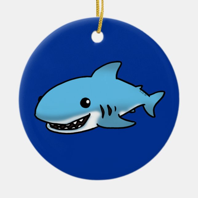 Ornement En Céramique Requin mignon (Devant)