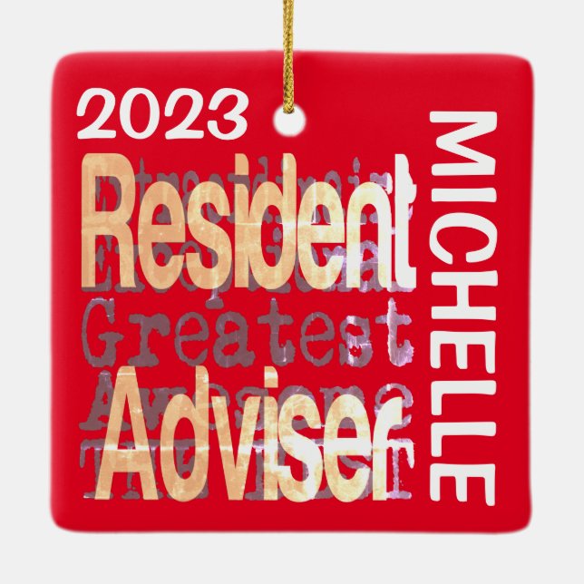 Ornement En Céramique Resident Adviser Hostom (Dos)