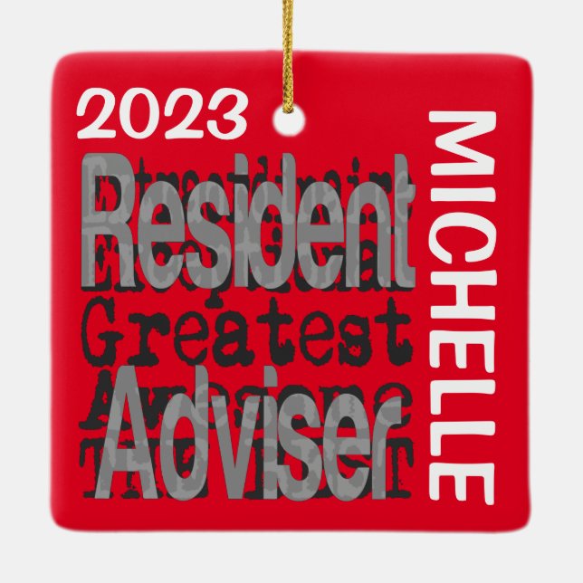 Ornement En Céramique Resident Adviser Hostom (Dos)