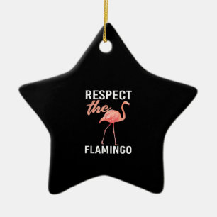Ornement En Céramique Respect Du Flamant rose Amoureux du Flamant rose